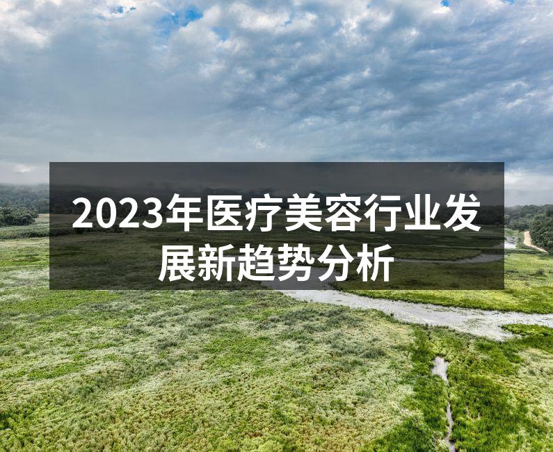 2023年医疗美容行业趋势分析